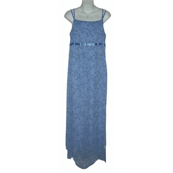 Candy Rocket Dress Vintage 90s Blue Glitter Fairycore Whimsigoth y2k Cottage - Picture 2 of 16